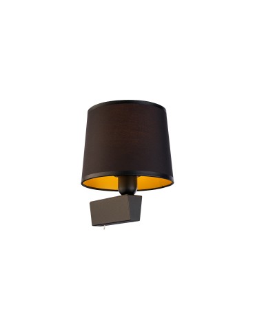 Nowodvorski CHILLIN Ścienna Kinkiet z włącznikiem Max moc 40W  Czarno-Złoty 8197 - produkt 2