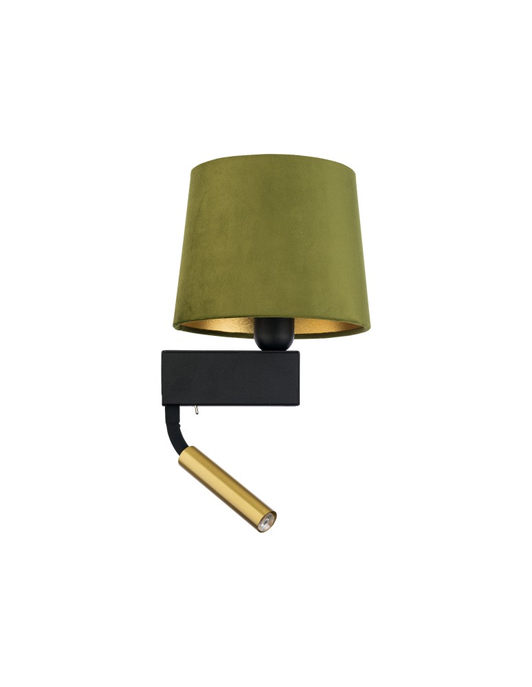 Nowodvorski CHILLIN Ścienna Kinkiet z włącznikiem Max moc 40W, 1x10W only LED E27, G9  Zielono-złoty 8214