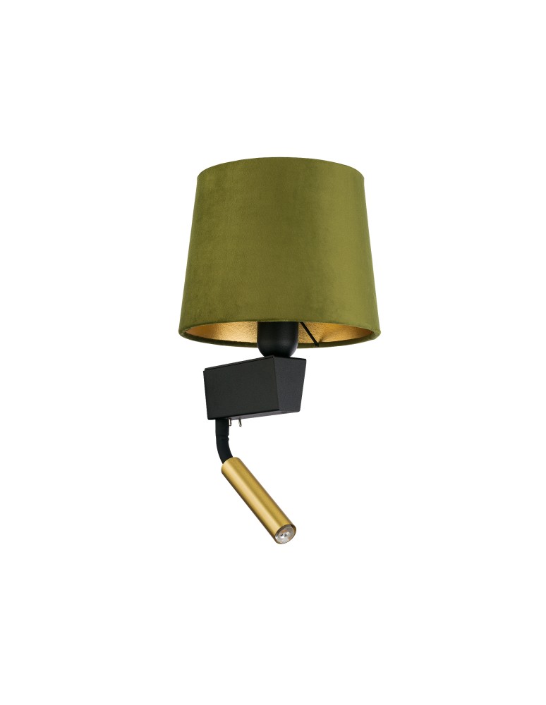 Nowodvorski CHILLIN Ścienna Kinkiet z włącznikiem Max moc 40W, 1x10W only LED E27, G9  Zielono-złoty 8214