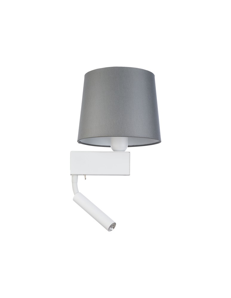 Nowodvorski CHILLIN Ścienna Kinkiet z włącznikiem Max moc 40W, 1x10W only LED E27, G9  Szary 8215