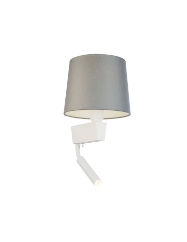 Nowodvorski CHILLIN Ścienna Kinkiet z włącznikiem Max moc 40W, 1x10W only LED E27, G9  Szary 8215 - produkt 2