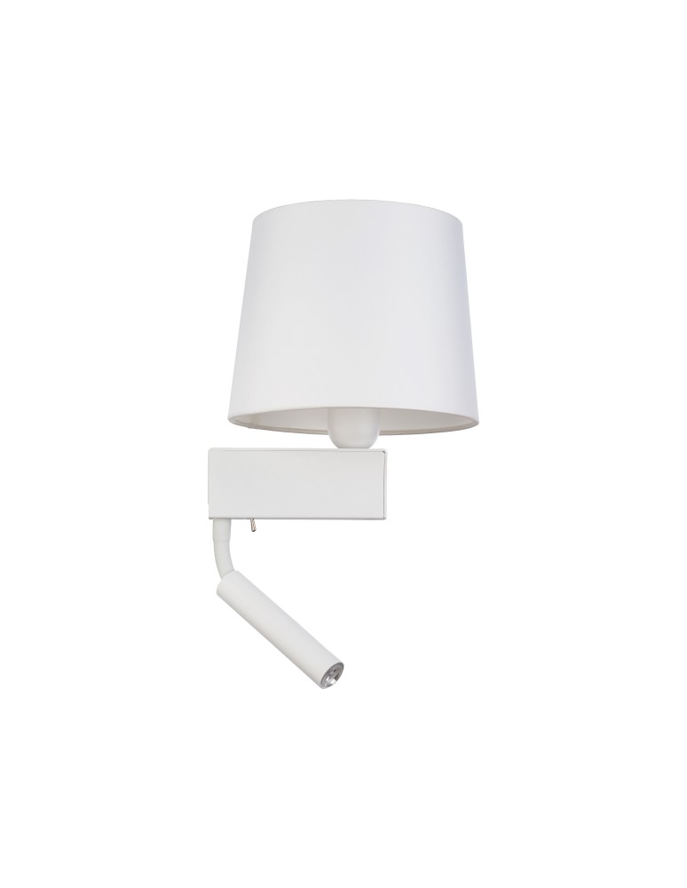 Nowodvorski CHILLIN Ścienna Kinkiet z włącznikiem Max moc 40W, 1x10W only LED E27, G9  Biały 8216
