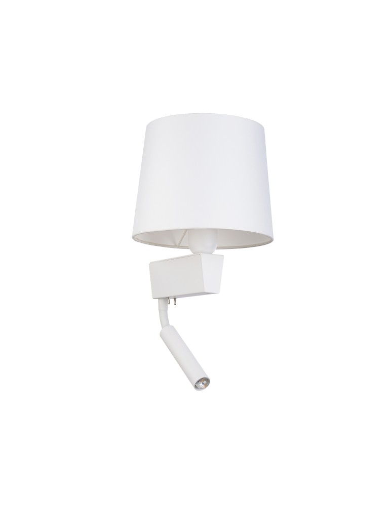 Nowodvorski CHILLIN Ścienna Kinkiet z włącznikiem Max moc 40W, 1x10W only LED E27, G9  Biały 8216