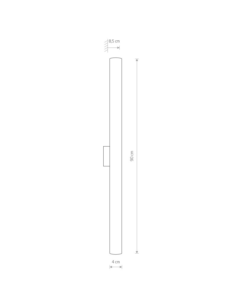 Nowodvorski ICE TUBE LED M Ścienna Kinkiet Max moc 18W LED IP44 Chrom 8120 Nowodvorski ICE TUBE LED M Ścienna Kinkiet Max moc 18W LED IP44 Chrom 8120