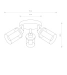 Lampy sufitowe łazienkowe - Nowodvorski VISTA Sufitowa Plafon/Przysufitowa Max moc 3x25W only LED G9 IP44 Chrom 8050 - product 2