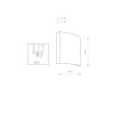 Kinkiety - Nowodvorski BORDE Ścienna Kinkiet z włącznikiem Max moc 40W E27  Szary 8046 - product 4