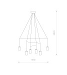 Lampy wiszące - Nowodvorski IMBRIA Sufitowa Wisząca Max moc 10W only LED GU10  Mosiądz 7956 - product 2
