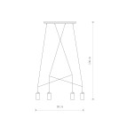 Lampy wiszące - Nowodvorski IMBRIA Sufitowa Wisząca Max moc 10W only LED GU10  Mosiądz 7957 - product 2