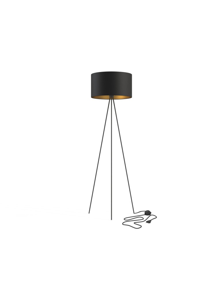 Nowodvorski CADILAC Podłogowa Max moc 40W E27  Czarno-Złoty 7991