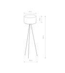Lampy podłogowe trójnóg - Nowodvorski CADILAC Podłogowa Max moc 40W E27  Czarno-Złoty 7991 - product 2