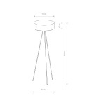 Lampy podłogowe trójnóg - Nowodvorski CADILAC Podłogowa Max moc 25W only LED E27  Szary 8190 - product 2