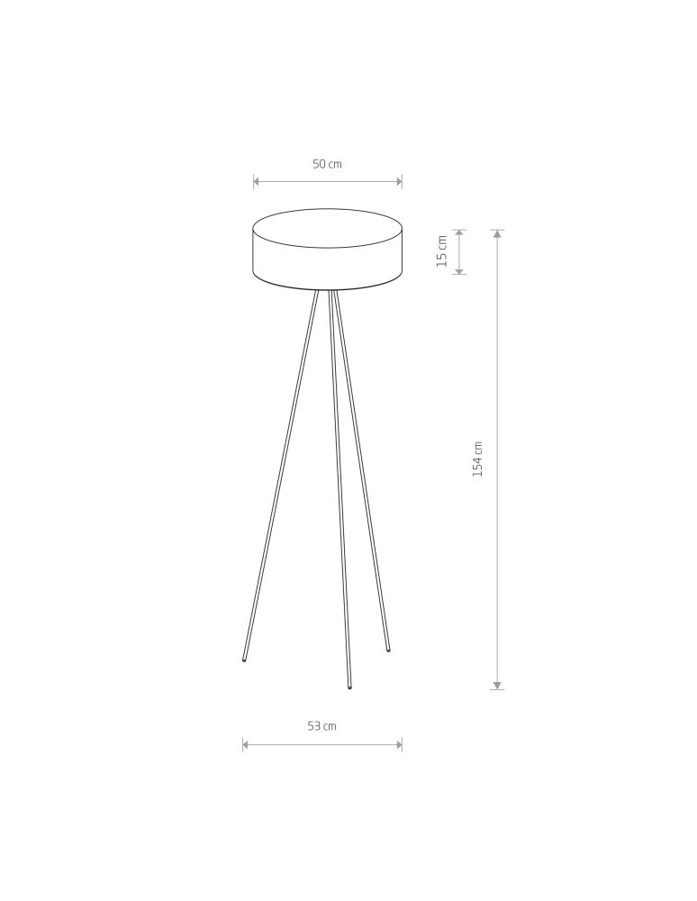 Lampy podłogowe trójnóg - Nowodvorski CADILAC Podłogowa Max moc 25W only LED E27  Szary 8190 - product kolory-swiatla.pl 2