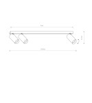 Lampy sufitowe reflektory - Nowodvorski MONO Reflektor/Spot Max moc 10W only LED GU10  Mosiądz 7783 - product 2