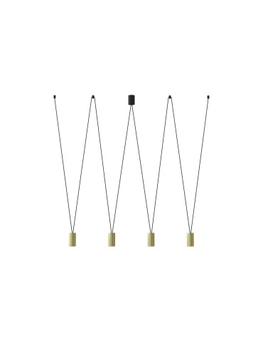 Nowodvorski MORE EYE Sufitowa Wisząca Max moc 10W only LED GU10  Mosiądz 7610
