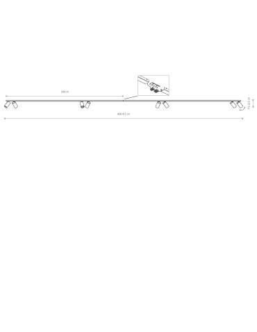 Nowodvorski MONO 2x200 Reflektor/Spot Max moc 10W only LED GU10  Czarny 7701 - produkt 2