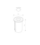 Lampy najazdowe i gruntowe - Nowodvorski PICCO LED M Zewnętrzna Najazdowa Max moc 1W LED IP67 Srebrny 9105 - product 2