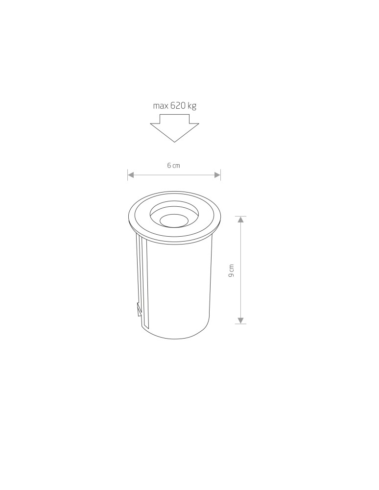 Lampy najazdowe i gruntowe - Nowodvorski PICCO LED M Zewnętrzna Najazdowa Max moc 1W LED IP67 Srebrny 9105 - product kolory-swiatla.pl 2