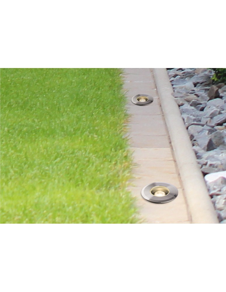 Lampy najazdowe i gruntowe - Nowodvorski PICCO LED M Zewnętrzna Najazdowa Max moc 1W LED IP67 Srebrny 9105 - product kolory-swiatla.pl 3