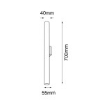 Kinkiety tuby - Amplex Kinkiet Akadi K - Mosiądz polerowany-czarny (700 mm) 8877 - product 2
