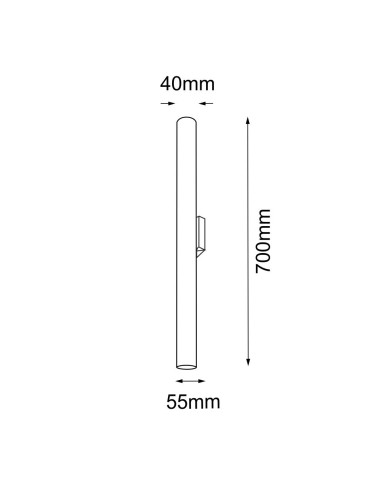 Amplex Kinkiet Akadi K - Mosiądz polerowany-biały (700 mm) 8878 - produkt 2
