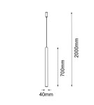 Lampy wiszące rurki - Amplex Lampa wisząca Akadi 1 - Mosiądz polerowany-czarna (700 mm) 8883 - product 2