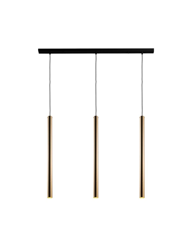 Amplex Lampa wisząca Akadi 3 - Mosiądz polerowany-czarna (700 mm) 8885
