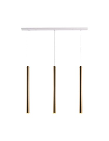 Amplex Lampa wisząca Akadi 3 - Mosiądz polerowany-biała (700 mm) 8886