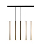 Lampy wiszące na listwie - Amplex Lampa wisząca Akadi 5 - Mosiądz polerowany-czarna (700 mm) 8887 - product 1