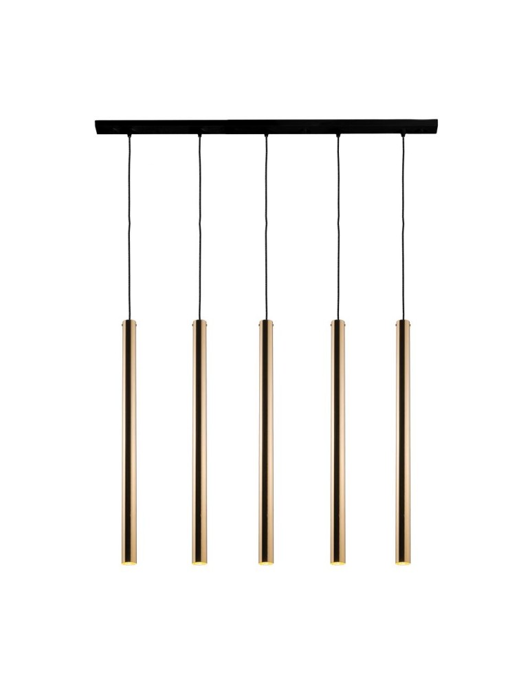 Amplex Lampa wisząca Akadi 5 - Mosiądz polerowany-czarna (700 mm) 8887