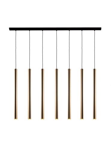 Amplex Lampa wisząca Akadi 7 - Mosiądz polerowany-czarna (700 mm) 8889