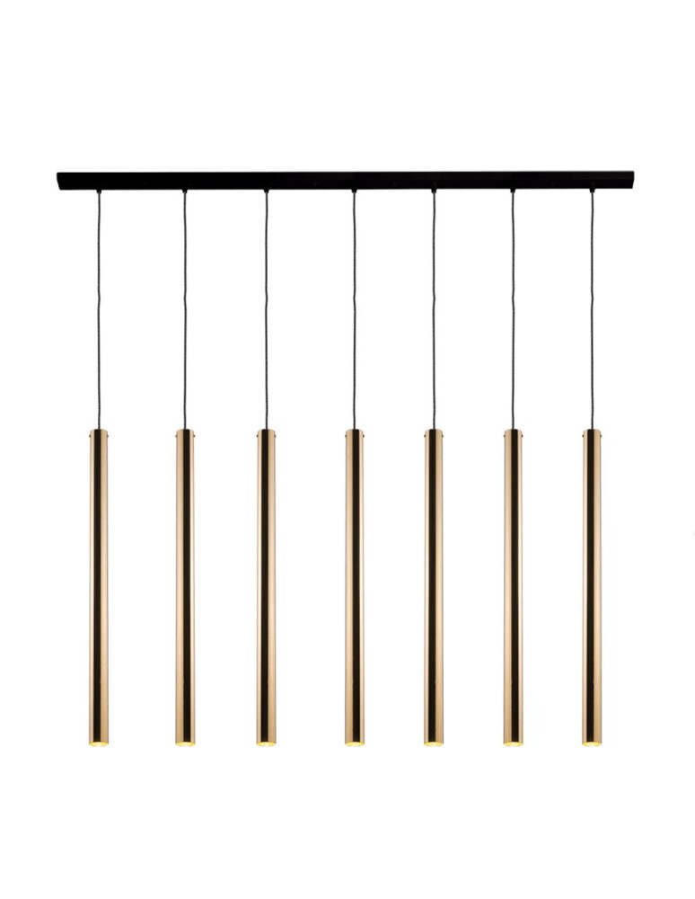 Amplex Lampa wisząca Akadi 7 - Mosiądz polerowany-czarna (700 mm) 8889