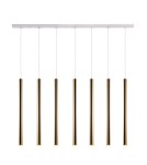 Lampy wiszące na listwie - Amplex Lampa wisząca Akadi 7 - Mosiądz polerowany-biała (700 mm) 8890 - product 1