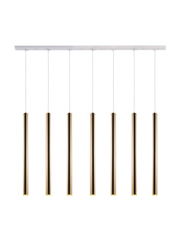 Amplex Lampa wisząca Akadi 7 - Mosiądz polerowany-biała (700 mm) 8890