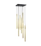 Lampy wiszące rurki - Amplex Lampa wisząca Akadi 8 - Mosiądz polerowany-czarna (700 mm) 8891 - product 1