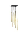 Amplex Lampa wisząca Akadi 8 - Mosiądz polerowany-czarna (700 mm) 8891