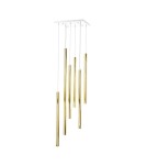 Lampy wiszące rurki - Amplex Lampa wisząca Akadi 8 - Mosiądz polerowany-biała (700 mm) 8892 - product 1