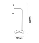 Lampy stołowe - Amplex Lampa stołowa Amos - Mosiądz polerowany-czarna (635 mm) 8909 - product 2