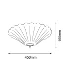 Lampy sufitowe klasyczne - Amplex Plafon Bacelo 45 - Mosiądz polerowany-złoty (160 mm) 8158 - product 2
