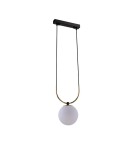 Lampy wiszące kule - Amplex Lampa wisząca Balos - Mosiądz polerowany-czarna 8162 - product 1