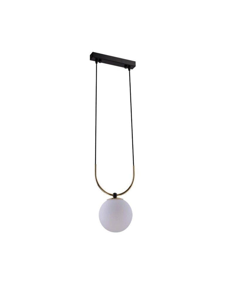 Amplex Lampa wisząca Balos - Mosiądz polerowany-czarna 8162