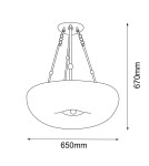 Żyrandole klasyczne - Amplex Lampa wisząca Button 65 - Mosiądz polerowany-złoty (650 mm) 8174 - product 2