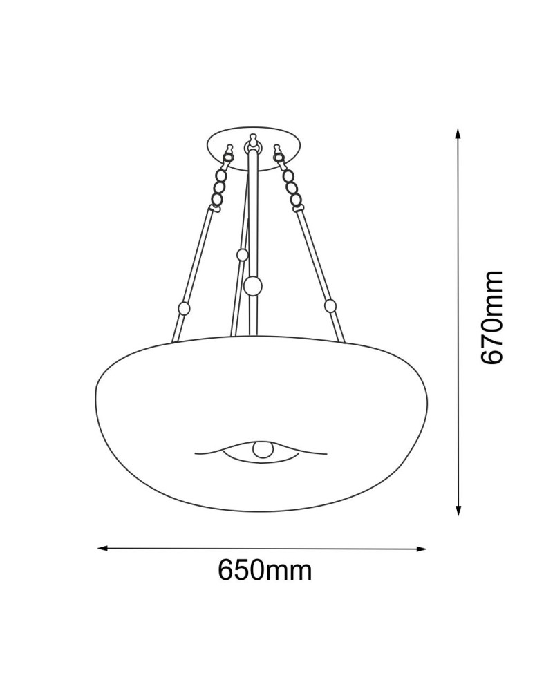 Żyrandole klasyczne - Amplex Lampa wisząca Button 65 - Mosiądz polerowany-złoty (650 mm) 8174 - product kolory-swiatla.pl 2