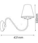 Kinkiety klasyczne - Amplex Kinkiet Deria K - Platyna 4011 - product 2