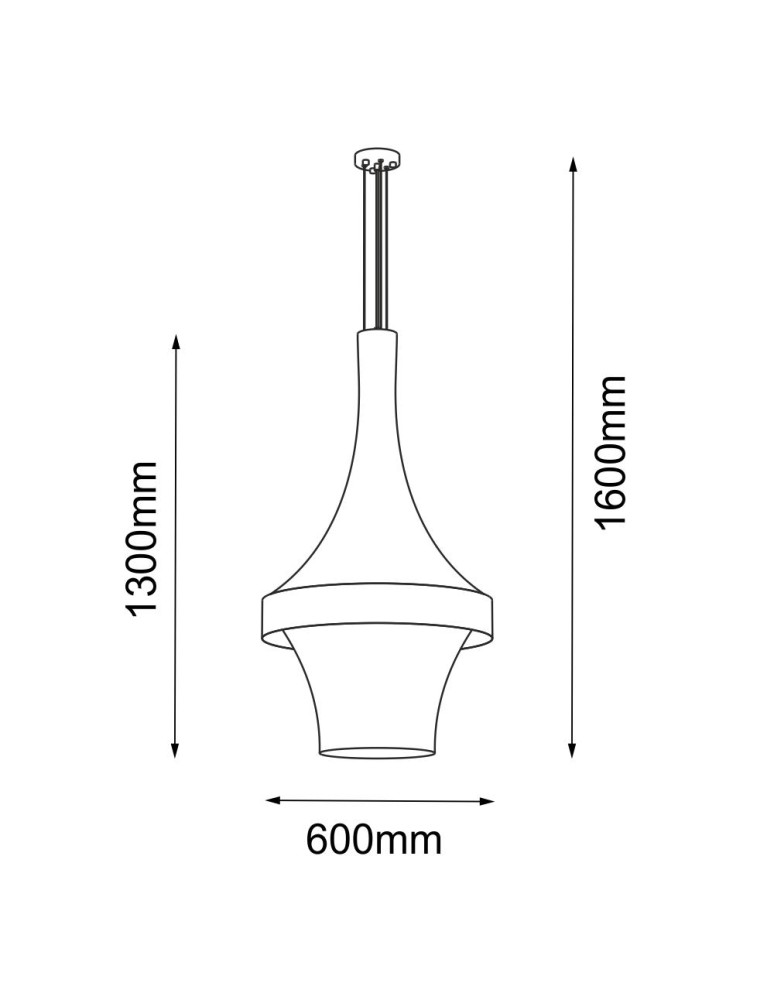 Amplex Lampa wisząca Dota A - Czarna (600 mm) 3000K 5033 Amplex Lampa wisząca Dota A - Czarna (600 mm) 3000K 5033