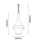 Lampy wiszące - Amplex Lampa wisząca Dota A - Beżowa (600 mm) 3000K 5035 - product 2