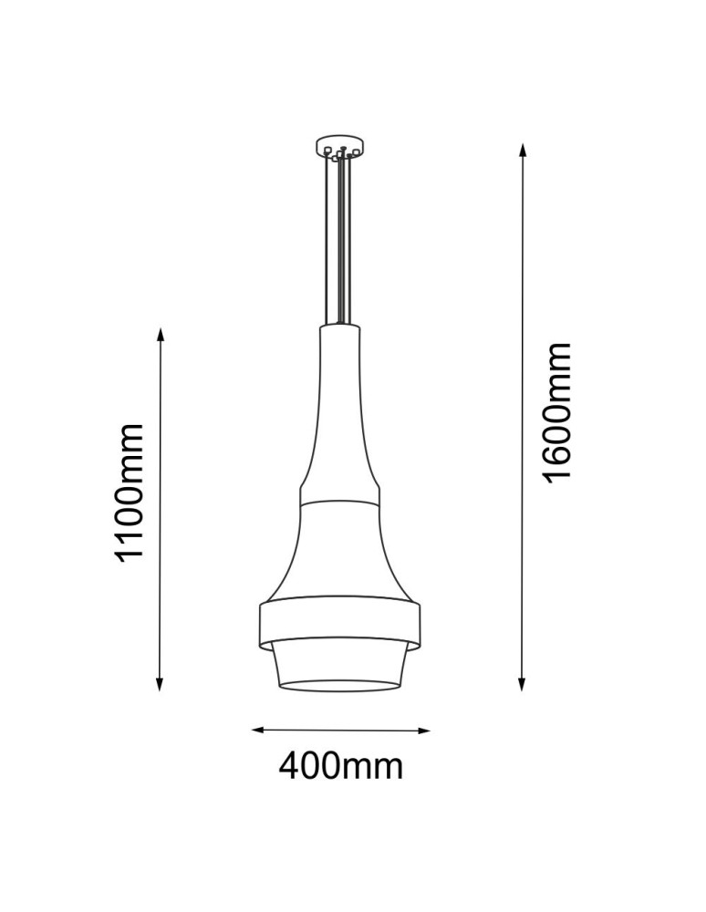 Lampy wiszące - Amplex Lampa wisząca Dota I - Beżowa (400 mm) 3000K 5038 - product kolory-swiatla.pl 2