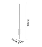 Kinkiety designerskie - Amplex Kinkiet Ebora 1 - Mosiądz mat-czarny (900 mm) 3000K 8241 - product 2
