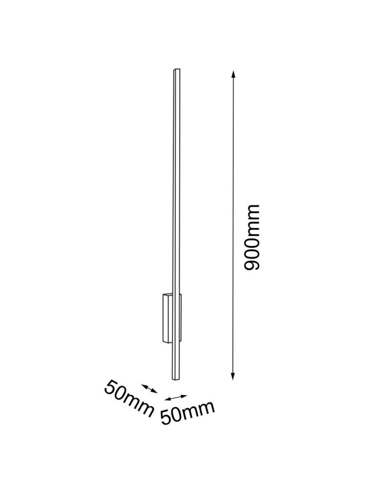 Kinkiety designerskie - Amplex Kinkiet Ebora 1 - Mosiądz mat-czarny (900 mm) 3000K 8241 - product kolory-swiatla.pl 2