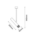Lampy sufitowe reflektory - Amplex Reflektor Eido - Biały-patyna mat 8267 - product 2