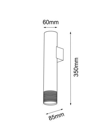 Amplex Kinkiet Eido 1 - Czarny-patyna mat (350 mm) 8268 - produkt 2